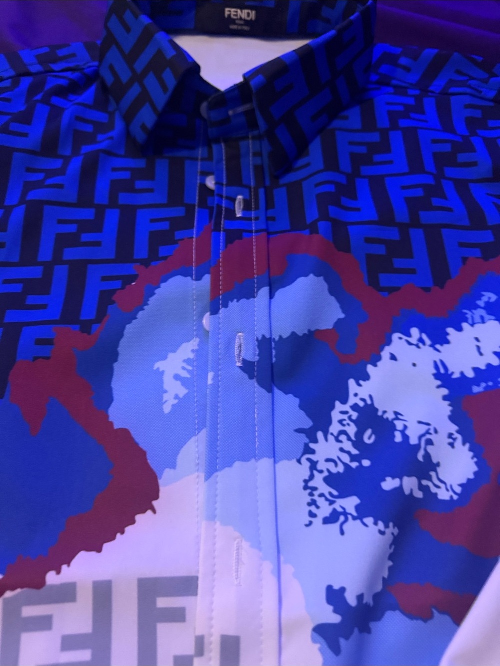 Blue Multitone Monogram Graphic Shirt